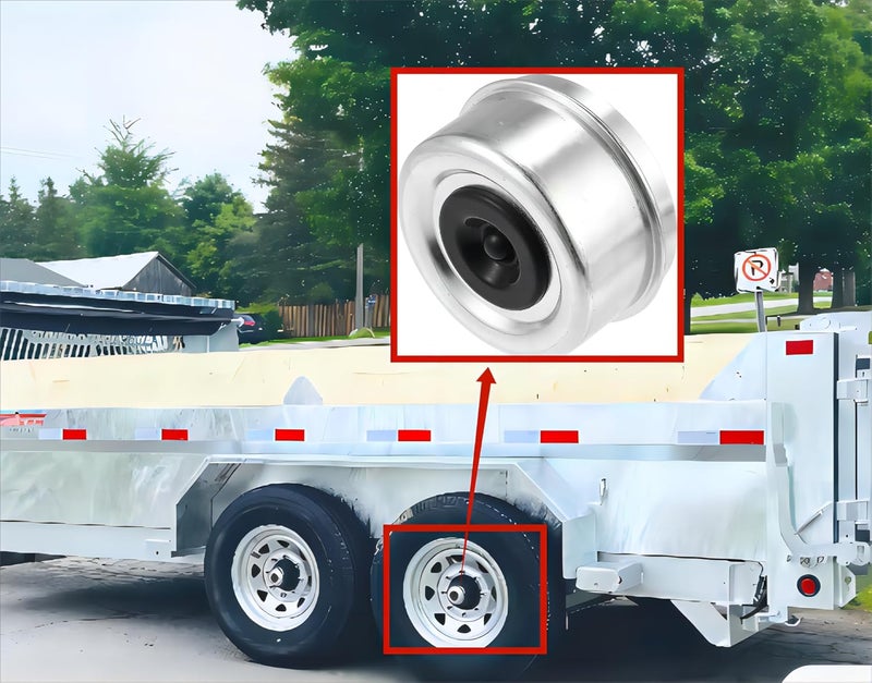 HCLLPS Trailer Axle Dust Cap Cup Grease Cover & Plug - 1.98" (4 Pack) - Image 5
