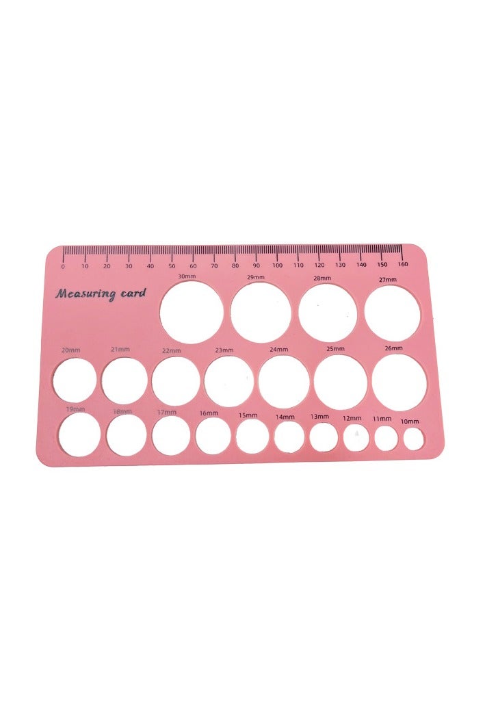 OMEVE Breast Flange Measuring Tool 1.5m Soft Tape Prevent Sucking Pain Nipple Flange Ruler Skin-friendly Foldable for Breastfeeding Moms (Pink) - Image 1