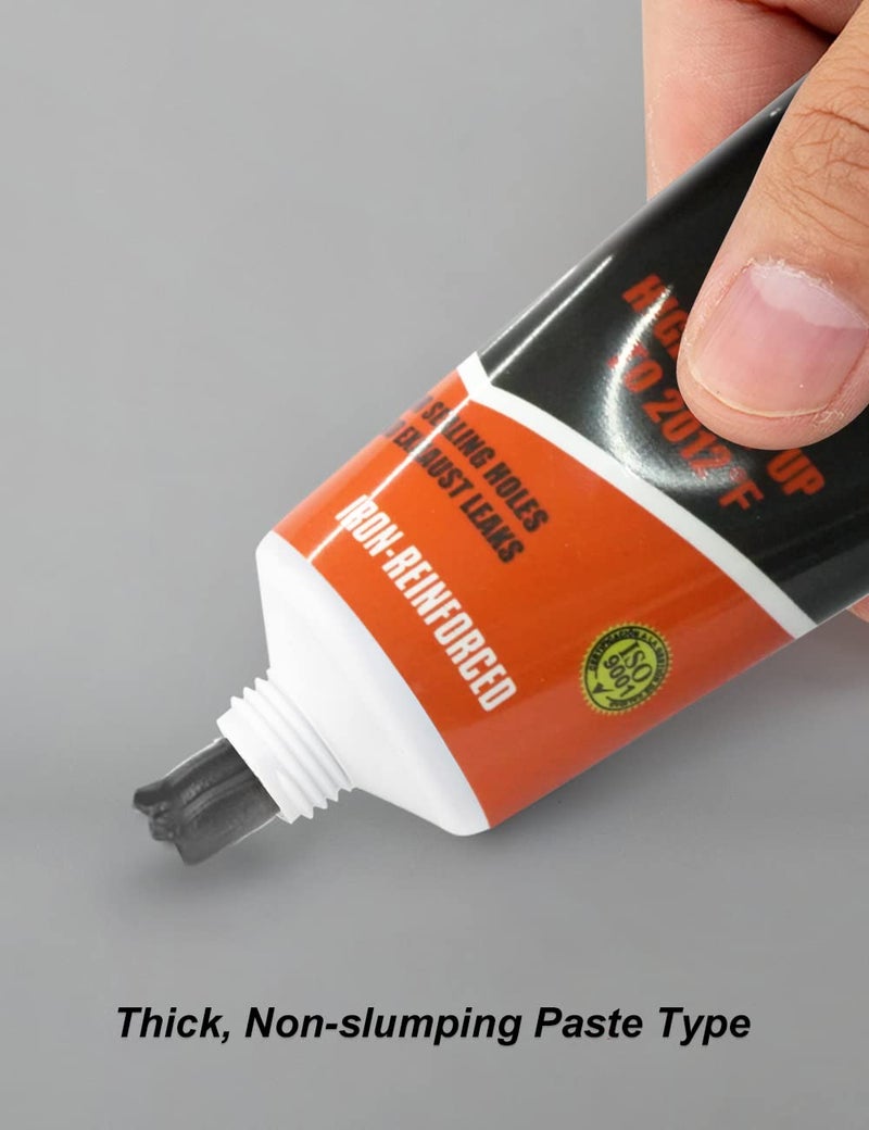 Visbella Auto Vehicle Exhaust System Sealant, Non-Slumping Professional Repair Crack Adhesive Super Glue Sealer for Car Mufflers, Tailpipes, Catalytic Converters (Tube, Gram, 75) - Image 5