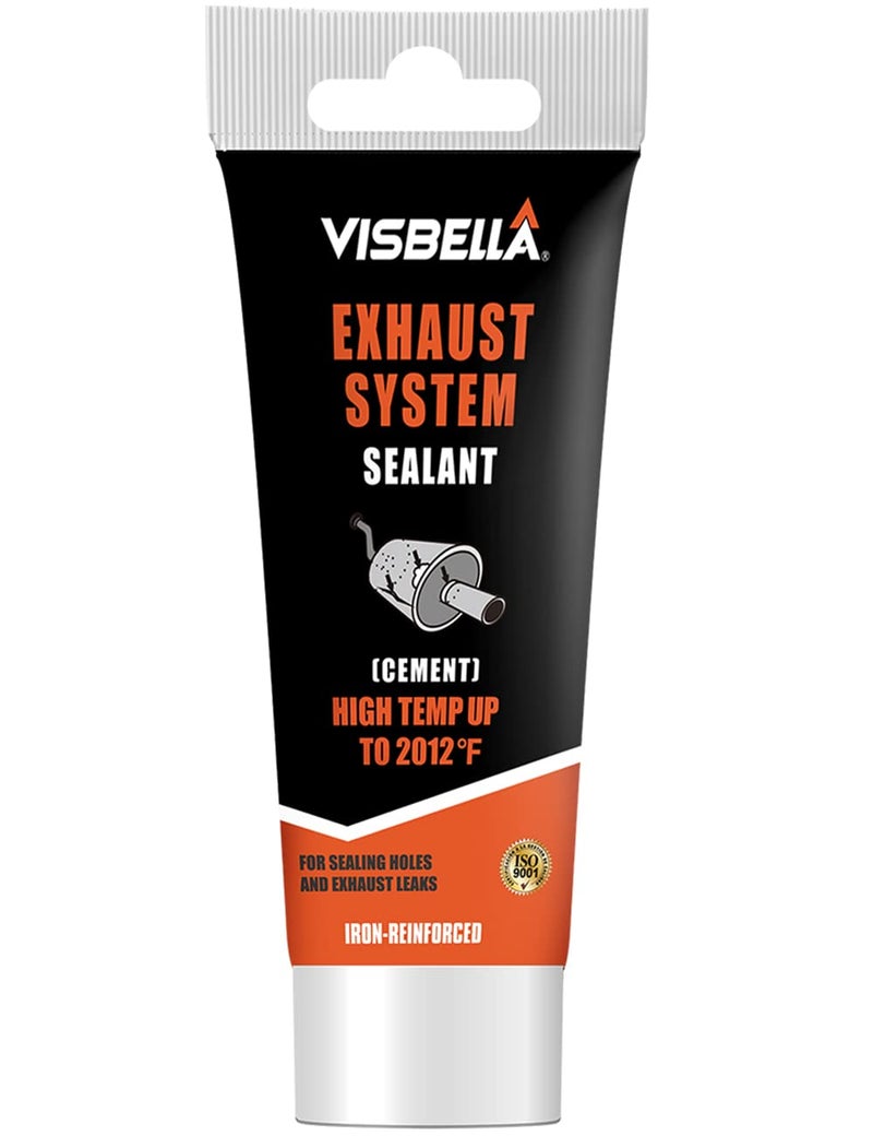 Visbella Auto Vehicle Exhaust System Sealant, Non-Slumping Professional Repair Crack Adhesive Super Glue Sealer for Car Mufflers, Tailpipes, Catalytic Converters (Tube, Gram, 75) - Image 1