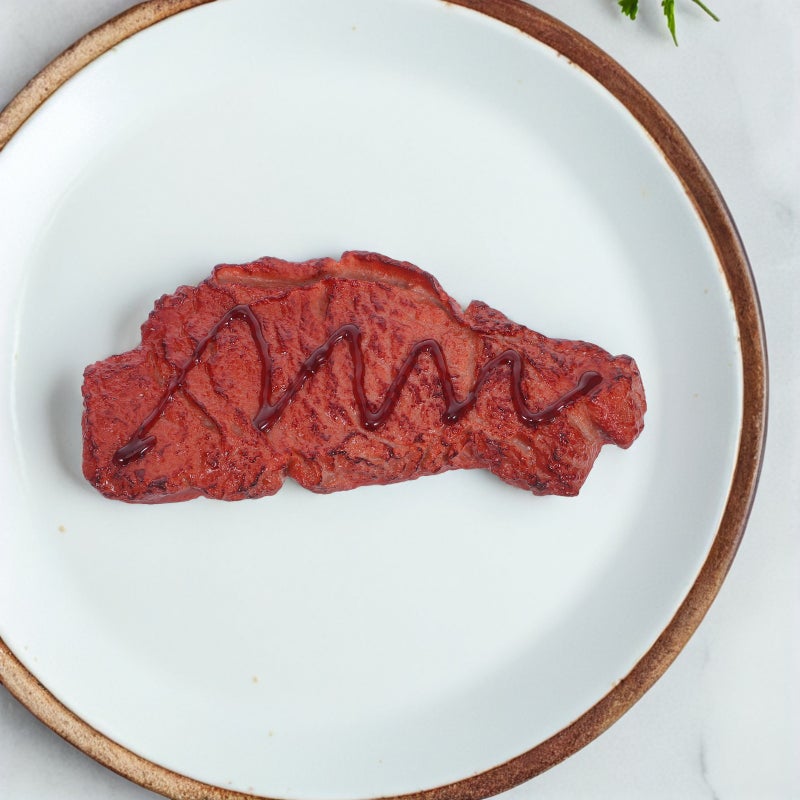 2pcs Artificial Lifelike Steak: Fake Cooked Roast Beef Simulated Food Meat Model For Market Kitchen Photography Props Display Party Decoration Brown - Image 4