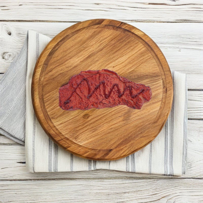 2pcs Artificial Lifelike Steak: Fake Cooked Roast Beef Simulated Food Meat Model For Market Kitchen Photography Props Display Party Decoration Brown - Image 3