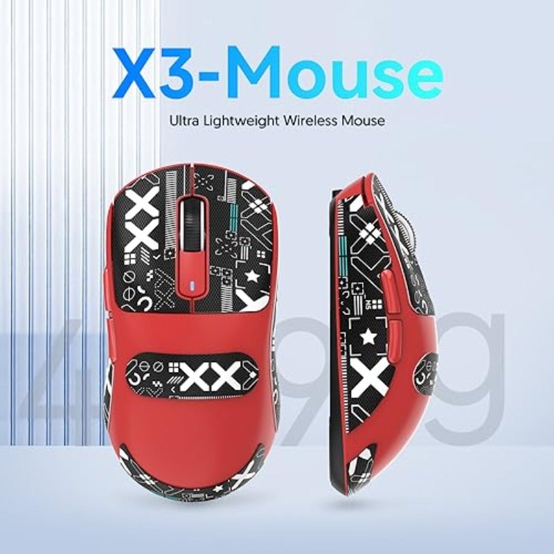 ATTACK SHARK X3 49g SUPERLIGHT Mouse with Adhesive Tape PixArt PAW3395 Gaming Sensor Wireless Wired Gaming Mouse BT 2.4G 6 DPI 26000 200 Hours Battery Mouse for Win11 Xbox PS Mac - Image 2