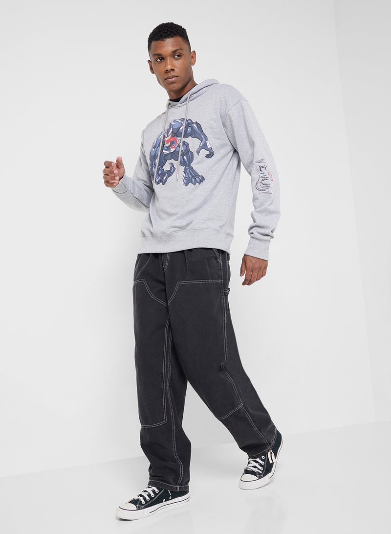 MARVEL Venom Men'S Oversized Pullover Hoodie - Image 4