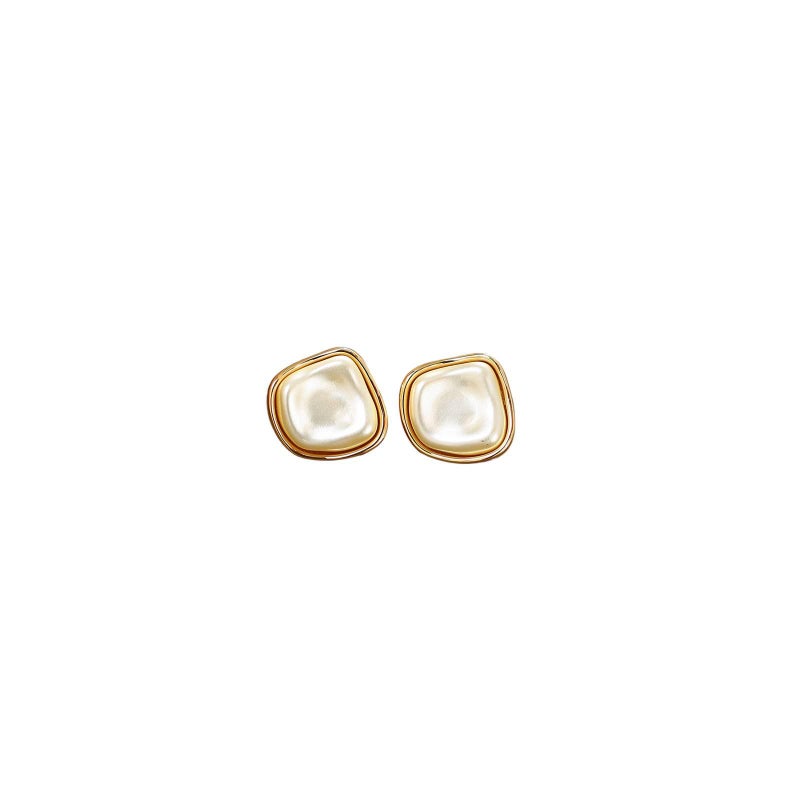 Pearl Earrings with Rhinestone Detail and 925 Sterling Silver Lightweight Non Pierced Jewelry for Women and Daily Wear - NADI - Image 3