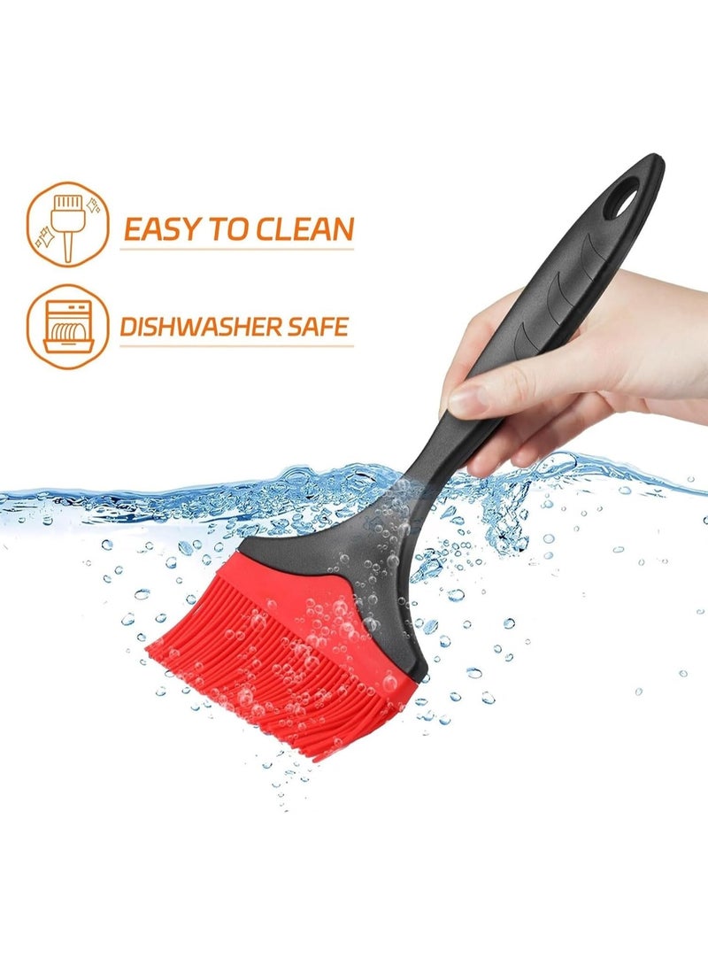 BJM 2PCS-Large Silicone Basting Pastry Brush -Extra Wide Silicone Basting Brush for Grilling,Heat Resistant Brushes Spread Oil Butter Sauce for Cooking Baking BBQ,Dishwasher Safe - Image 2