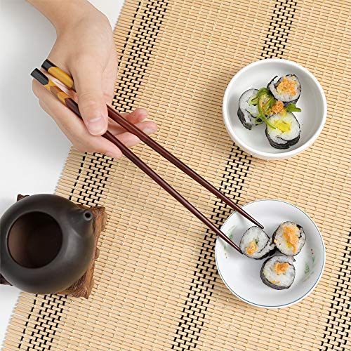 HuaLan Japanese Natural Wood Chopstick Set Reusable Classic Style Chopsticks Non-slip Design Chop Sticks 5 Pairs Gift Set - Image 4