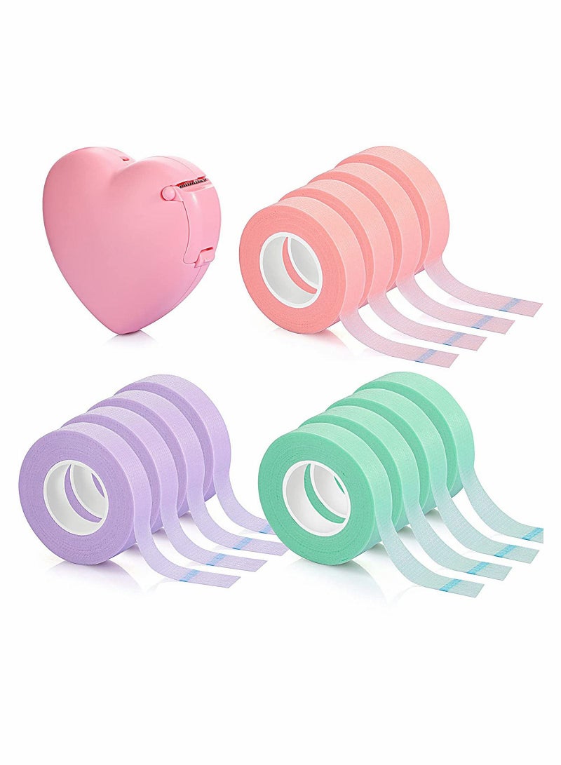 KASTWAVE Eyelash Extension Tape, Breathable Lash Tape Beauty Eyelash Tape Fabric Tape with Heart-shaped Tape Dispenser Cutter - Image 1