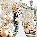 NUTTYBASH White and Gold Balloon Arch Kit Double Stuffed Metallic Champagne Gold and White Balloon Garland Kit for Wedding Birthday Baby Shower Gender Reveal Bridal Decorations - Image 4