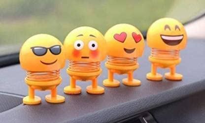 TANTRA Spring Cute Smiley Doll Car Ornament Interior Dashboard Decor Bounce (Pack of 6) (Yellow) - Image 4