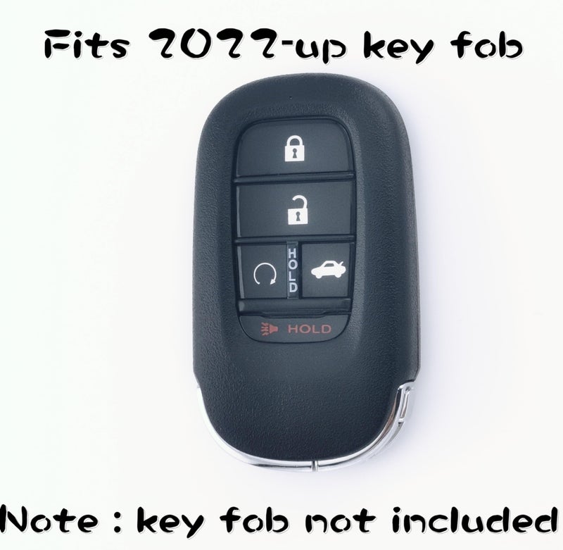RUNZUIE 2Pcs 5 Buttons Silicone Smart Key Fob Cover for 2022 2023 2024 2025 Honda Accord Civic Pilot HR-V CR-V Sport SI EX EX-L Touring (Black/Blue) - Image 2