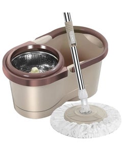 360 Rotating Spin Mop With Bucket Beige/Brown