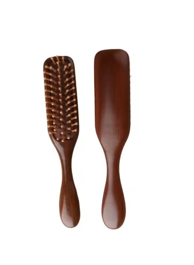 Goolsky 1Pc Natural wooden Comb Meridian Massage Anti-static No-snags Wide Tooth Comb For Women Girl Straight Curly Hair - Image 2