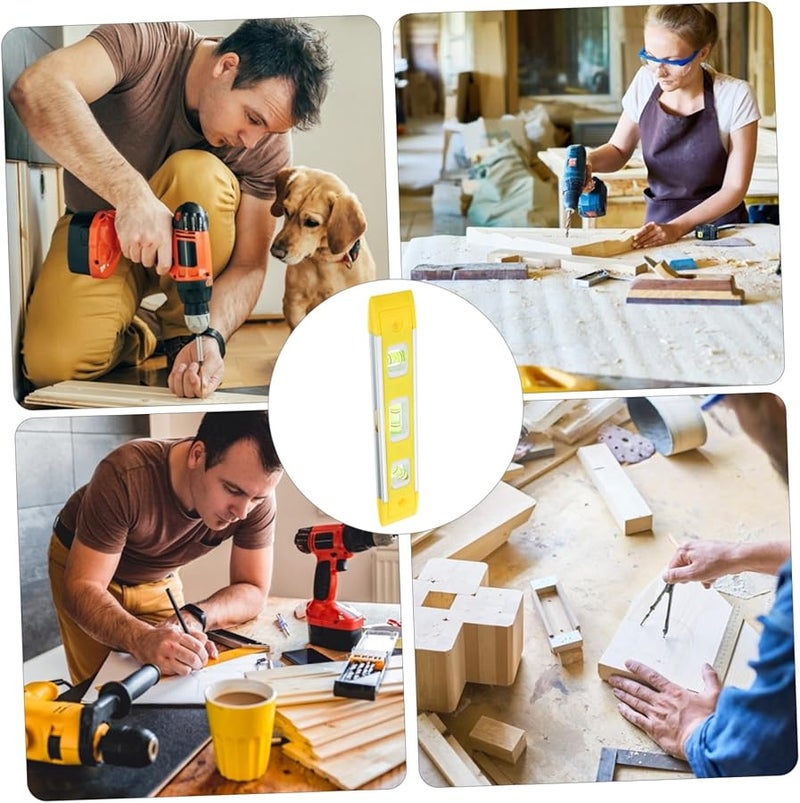أداة تسوية صغيرة 6 بوصة مسطرة من سبائك الألومنيوم مع ميزان فقاعي لمشاريع تحسين المنزل DIY - Image 4