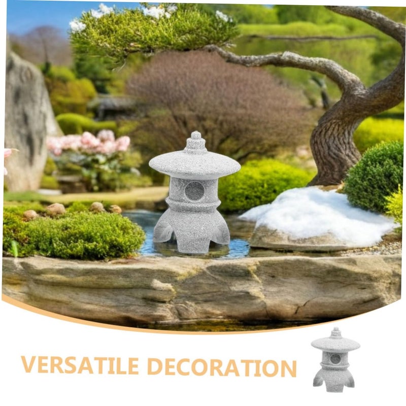 Japanese Zen Garden Lantern Stone Sculpture Light Grey 2 80X2 20X2 20CM Outdoor Decor - Image 4
