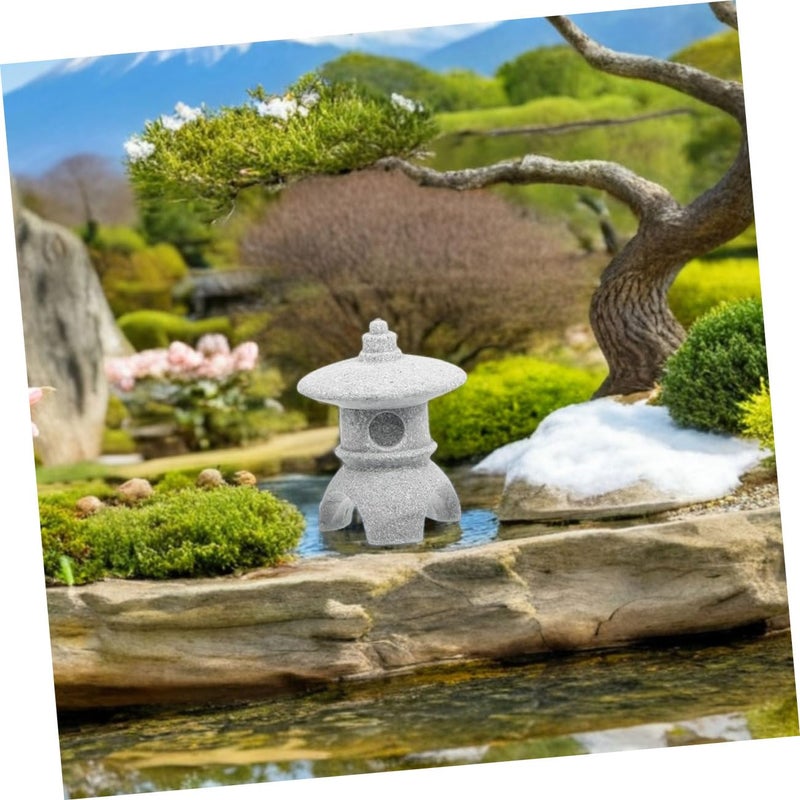 Japanese Zen Garden Lantern Stone Sculpture Light Grey 2 80X2 20X2 20CM Outdoor Decor - Image 5
