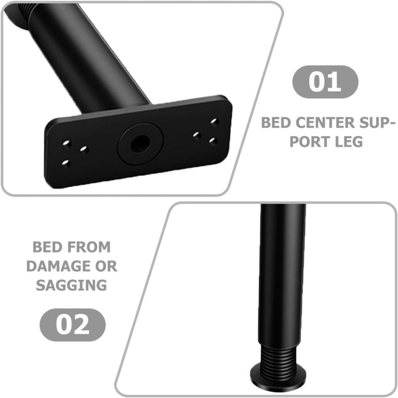 Adjustable Bed Frame Support Legs 20-37cm, Plastic Furniture Feet Replacement for Bed Frame Center Support, Waterproof Cabinet Legs 2pcs for Home Use - Image 3