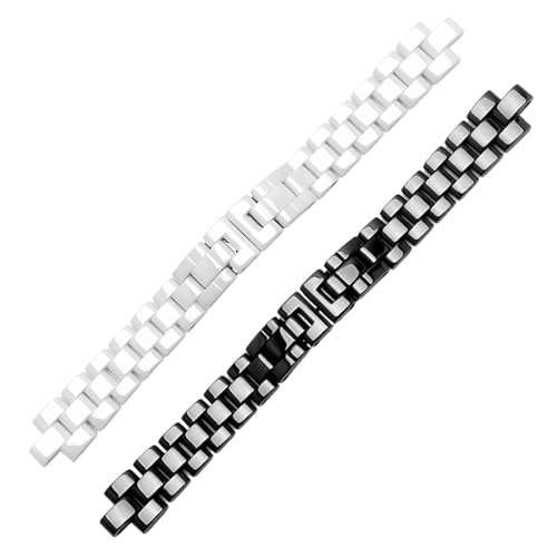 hengfento2 Watch Band Strap Bracelet Replacement for Chanel J12 Watch Real Ceramic 16mm white - Image 3