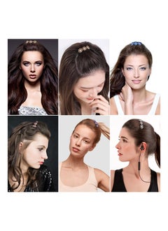 Excefore 5 Pcs Rhinestone Flower Hair Bumps for Volume Insert, Bump It Up Combs Clips, Invisible Fluffy Hair Pad for Women DIY Hairstyles  - Image 5