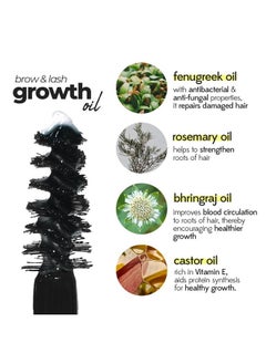 Ruby's Organics Eyelash & Eyebrow Growth Oil For Overnight Use, Organic & Natural, Infused With Rosemary, Bhringraj & Castor Oil, Nourishes & Promotes Hair Growth, Repairs Hair Follicles, Cruelty-Free, 6Ml  - Image 2