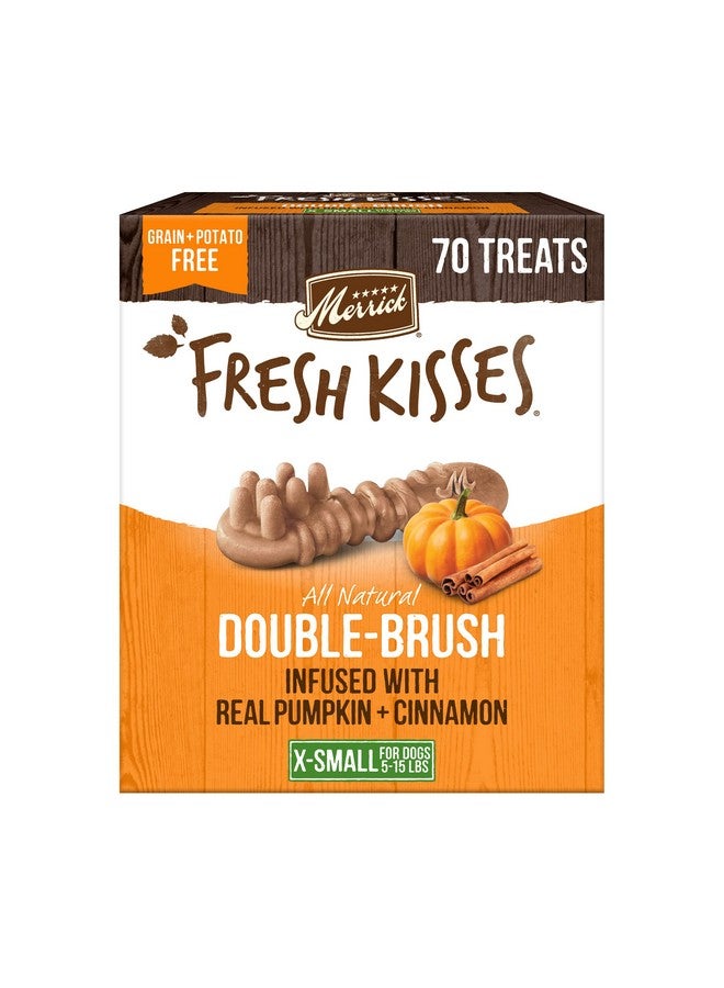 ميريك علكات أسنان طبيعية من ميريك فريش كيسز، غنية باليقطين والقرفة، للكلاب الصغيرة من وزن ٥ إلى ١٥ رطلاً - كيس ٢١ أونصة - Image 1