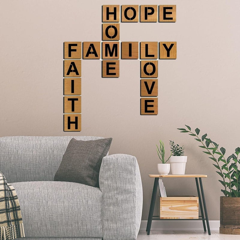 Devasya Crafts 2.5 Inch Le tencils, 66 Pcs Reusable Plastic Alphabet Templates Rock, Glass, Chalkboard, Signage, DIY Art Projects - Image 4