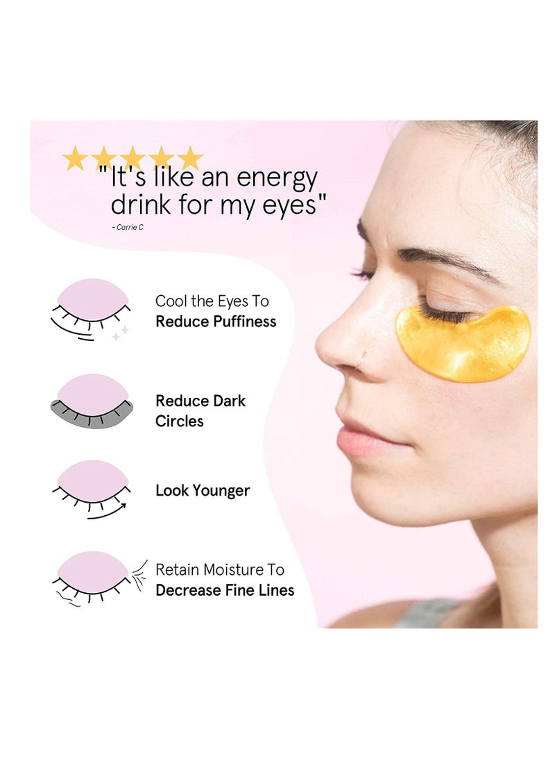 Grace & Stella - Grace & Stella Under Eye Patches for Dark Circles and Puffiness - Vegan - Gold Under Eye Mask Gel Patches to Reduce Puffy Under Eye Mask - Image 1