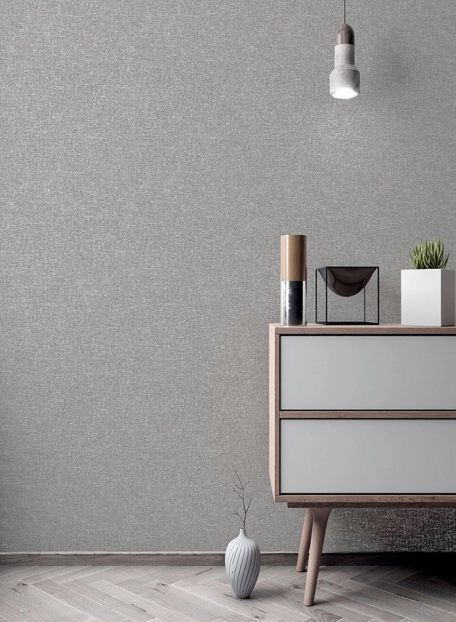 Arthouse Mid Grey Linen Textures Wallpaper 676007 - Image 3