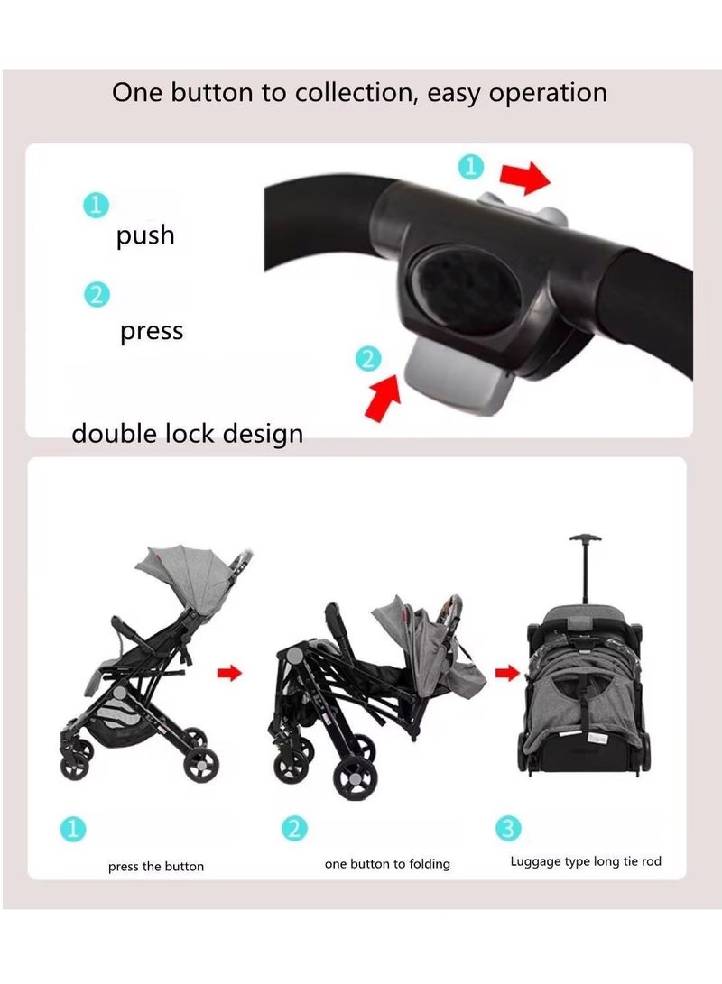BABYCARA Ultra Lightweight Stroller Compact Folding Travel Cabin For Baby Newborn - Image 5