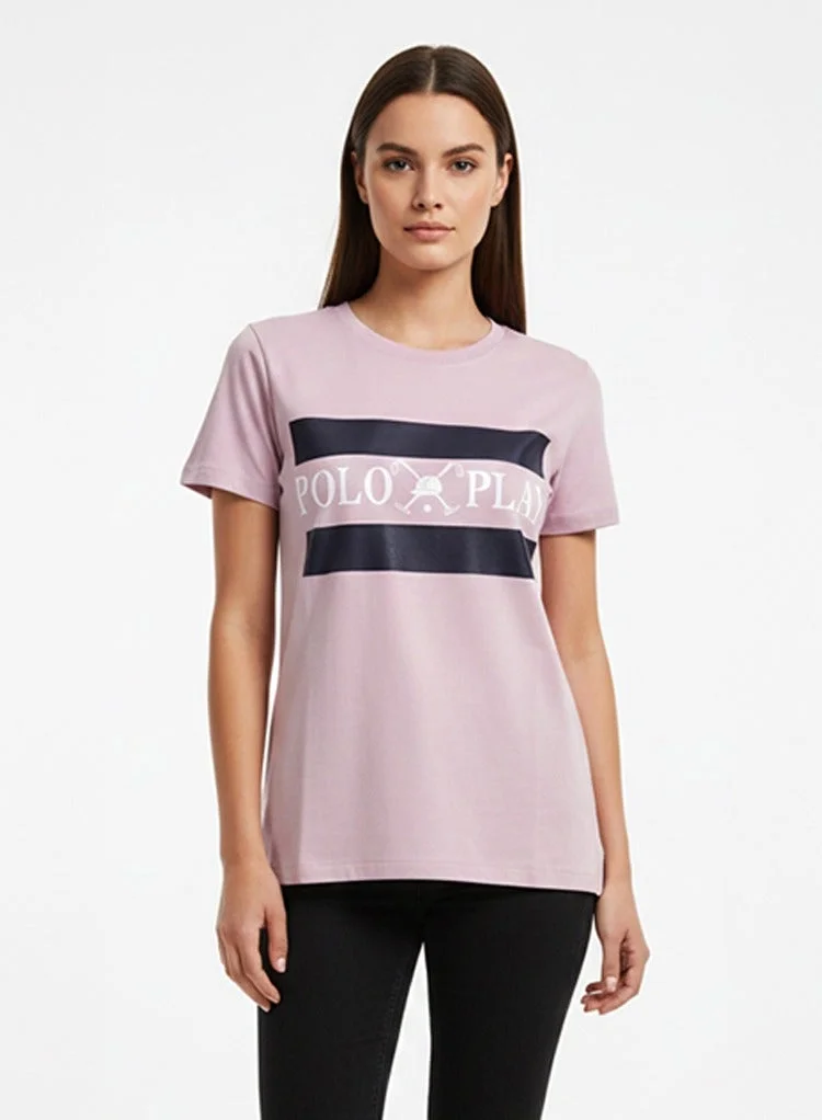 Polo Play Ladies Graphic T-shirt -LILAC (S)