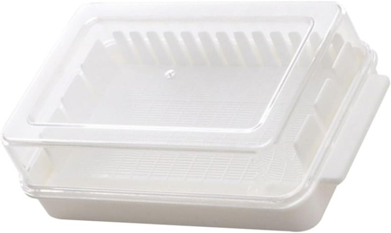 Detachable Butter Cutter Storage Box with Lid Transparent Kitchen Butter and Cheese Keeper for Freshness Rounded Edges Refrigerator Safe - Image 1