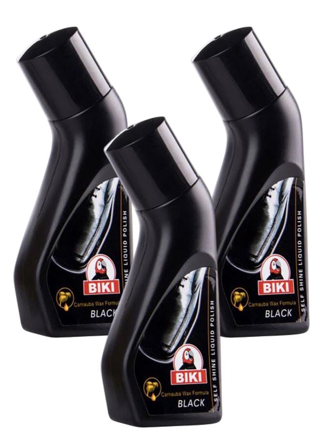بيكي ملمع أحذية أسود سائل 3 × 75 مل