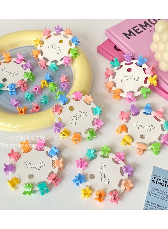 10 قطعة من مقاطع الشعر الصغيرة اللطيفة الملونة على شكل الفراشات، مقاطع شعر ذراعية صغيرة للأطفال والفتيات والنساء - Image 3