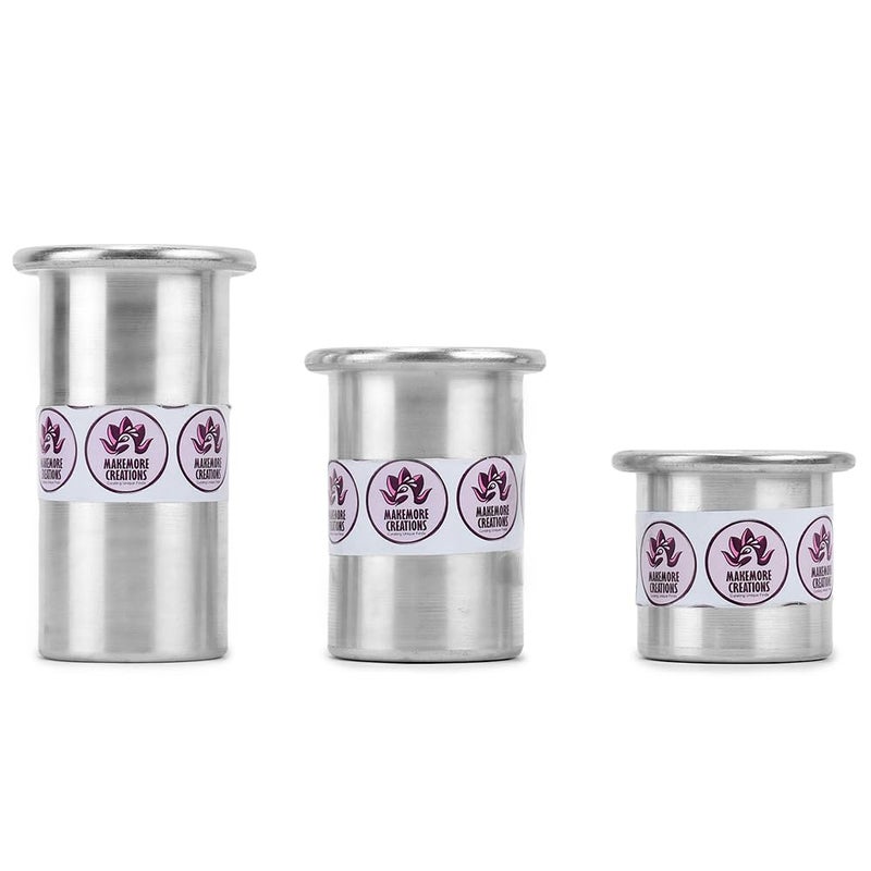 Makemore Creations Aluminium Mould for Candle Making (2x2, 2x3, 2x4 inch) Cylindrical Pillar Shape Mould Durable and Reusable for DIY Candle Making - Image 2