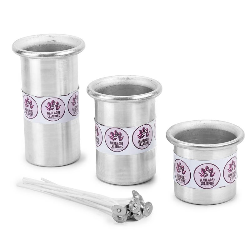 Makemore Creations Aluminium Mould for Candle Making (2x2, 2x3, 2x4 inch) Cylindrical Pillar Shape Mould Durable and Reusable for DIY Candle Making - Image 1