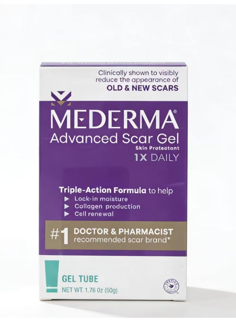 Mederma Advanced Scar Gel Skin Protectant Reduce the appearance of scars NET WT. 1.760z 50g - Image 1