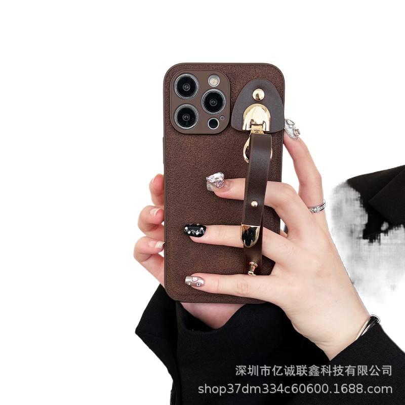 Drop Protection iPhone 14 Pro Leather , Texture , , Brown , Kickstand , Cover for iPhone 14 14 Plus 14 Pro 14 Pro Max - Image 2