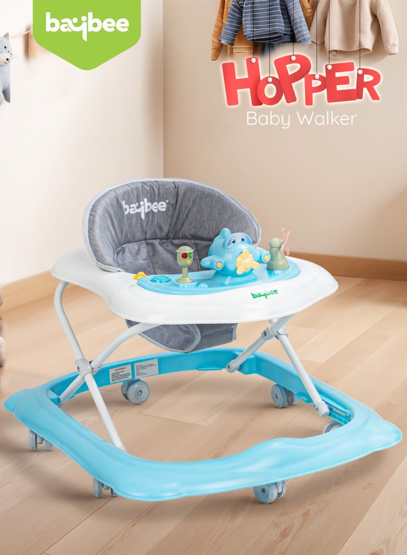 BAYBEE Hopper Baby Walker for Kids, Foldable Kids Walker with 3 Position Adjustable Height & Musical Toy Bar Activity Walker for Toddlers Walker for Baby Boy Girl 6 to 18 Months Blue - Image 3