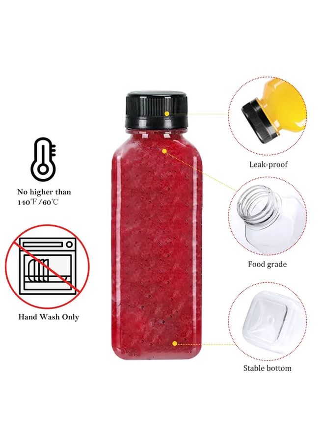4pcs 16oz BPA Free Reusable Plastic Storage Bottles Leak Proof Clear - Image 2