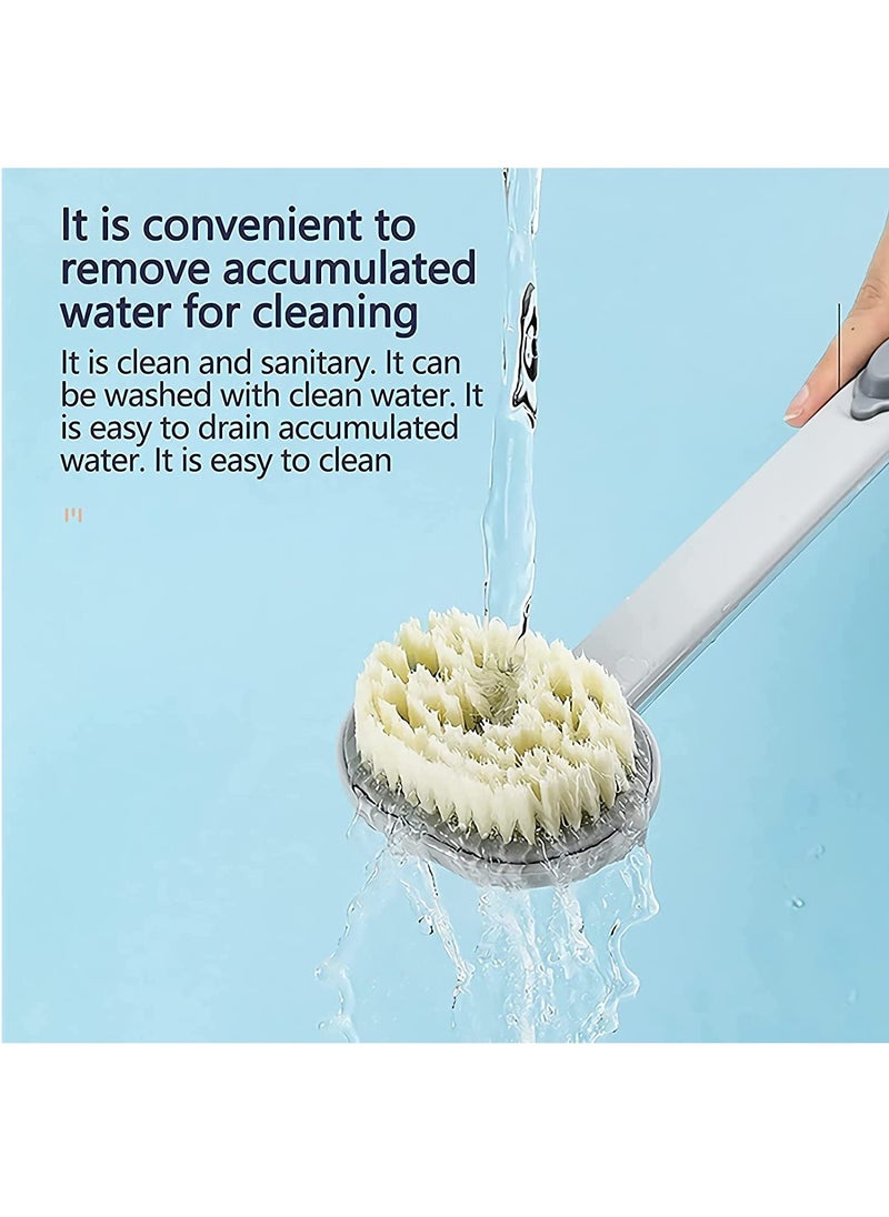 SYOSI Long Handle Bath Massage Cleaning Brush with Soap Dispenser, Body Brush Back Scrubber Storable Body Wash, Exfoliating Bath Brush, Cleaning Massage Brush  - Image 5