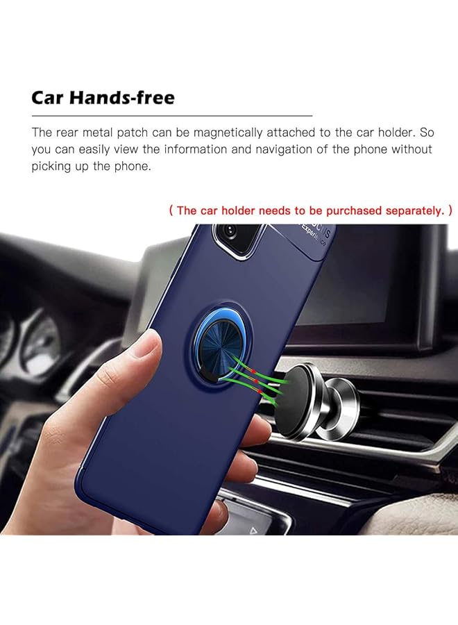 erorex Case For Oppo A76 Oppo A96 Realme 9I 4G Soft Silicone Slim Shockproof Tpu Bumper Cover With Metal Ring Holder With Car Magnet 360° Rotation Black - Image 5