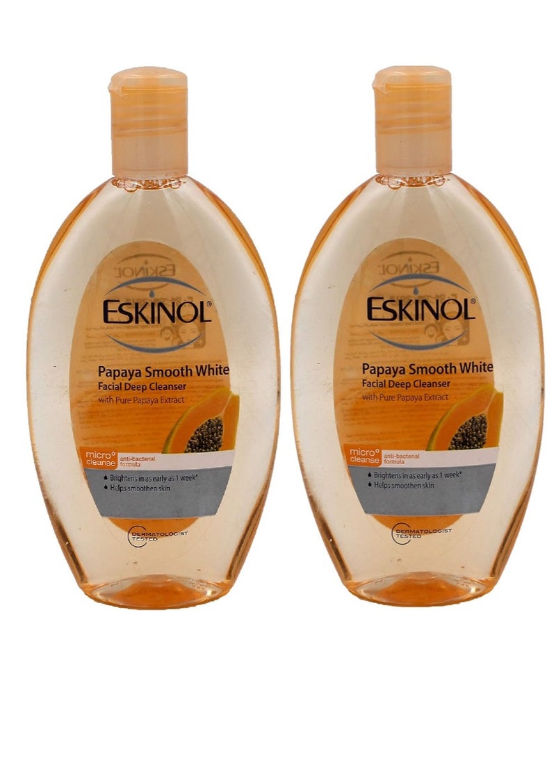 إسكينول قطعتان من منظف الوجه العميق بخلاصة البابايا النقية 2 × 225 مل - Image 1