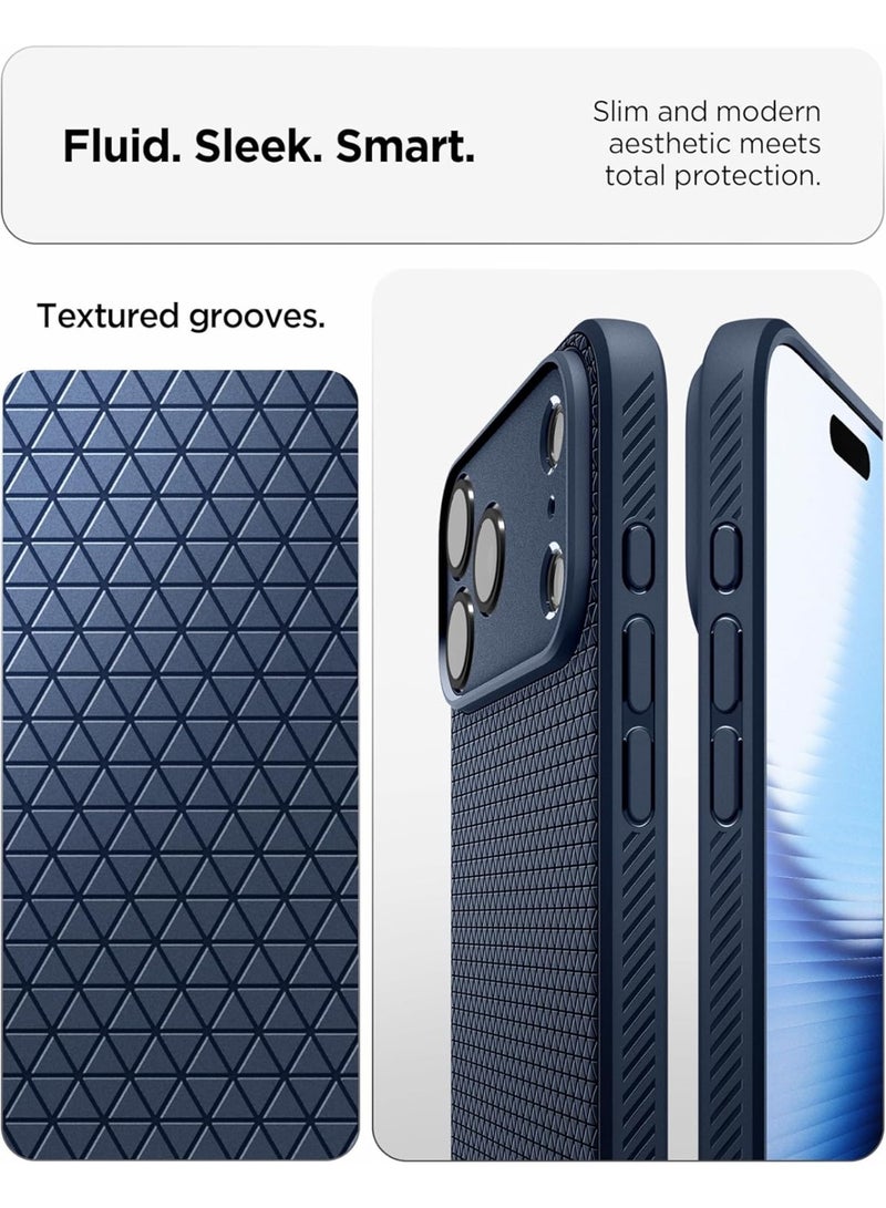 Spigen Liquid Air iPhone 17 PRO Case Cover (2025) - Navy Blue - Image 3
