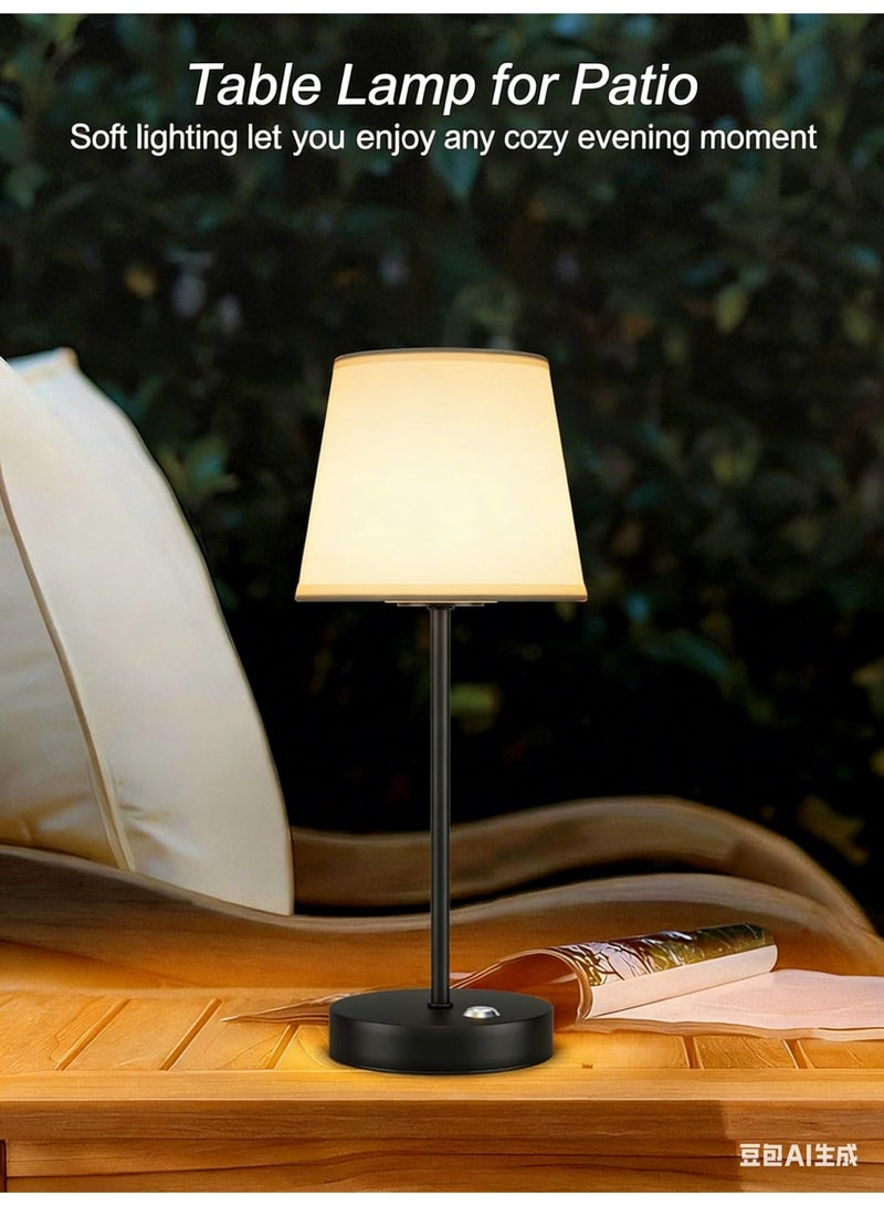 شو وو مصابيح طاولة LED عدد 2 قطع، مصابيح جانبية ومكتبية بتصميم عصري لغرفة النوم وغرفة المعيشة - Image 4