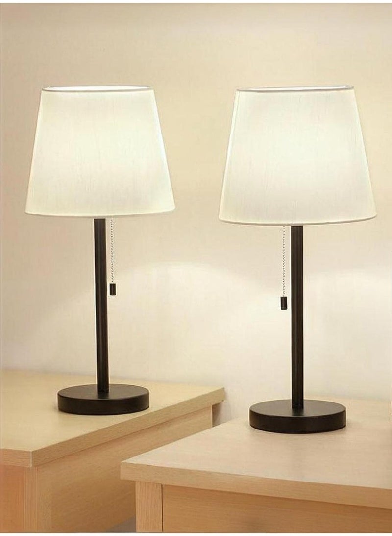 شو وو مصابيح طاولة LED عدد 2 قطع، مصابيح جانبية ومكتبية بتصميم عصري لغرفة النوم وغرفة المعيشة - Image 1