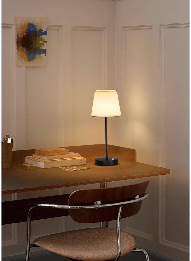 شو وو مصابيح طاولة LED عدد 2 قطع، مصابيح جانبية ومكتبية بتصميم عصري لغرفة النوم وغرفة المعيشة - Image 5