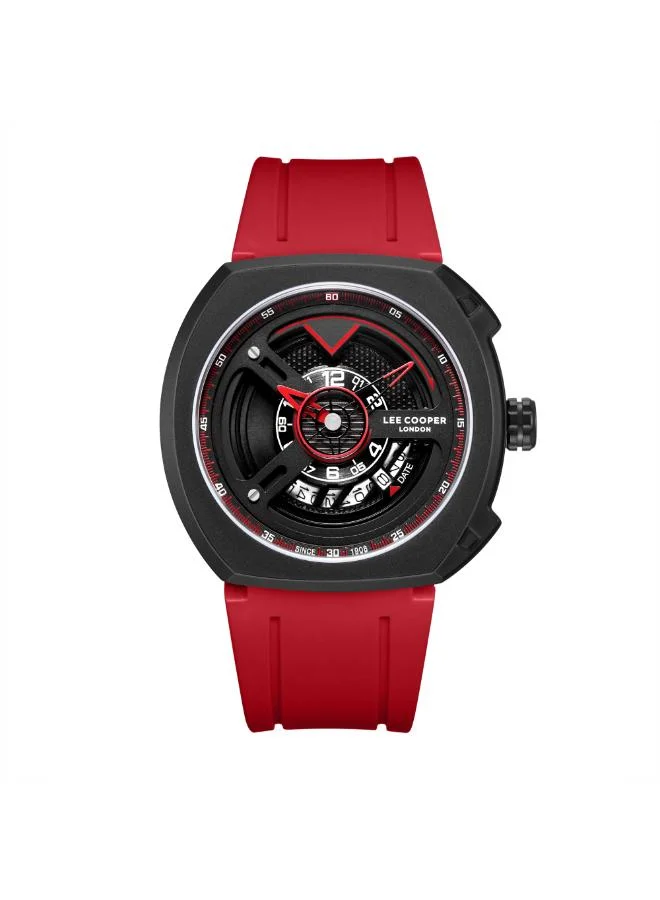 لي كوبر Men's Silicone Analog Watch LC08245.658 - 45x44 mm