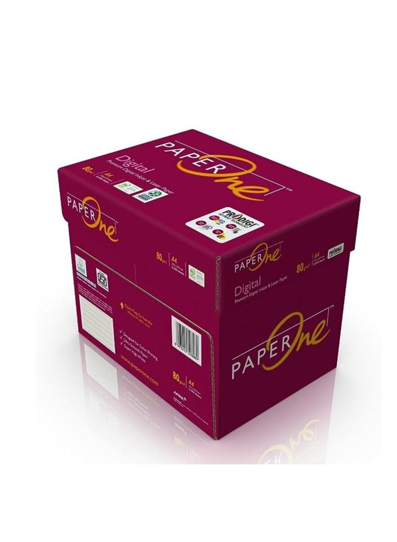 PaperOne ورق Paperone™ Digital (80 جرام/م2) مقاس A4، 5 رزم، كرتون (5×500 ورقة) - Image 2