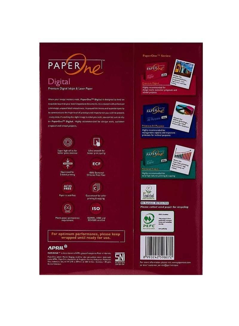 PaperOne ورق Paperone™ Digital (80 جرام/م2) مقاس A4، 5 رزم، كرتون (5×500 ورقة) - Image 3
