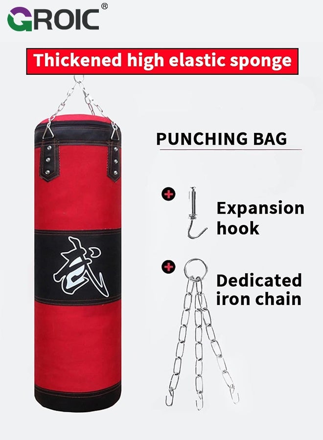 GROIC Punching Bag Set for Adults, Heavy Boxing Bag Set with 12 OZ Boxing Gloves, Wall Mount,Suitable for MMA Karate Kickboxing Boxing Muay Thai Training at Home or Gym - Image 3